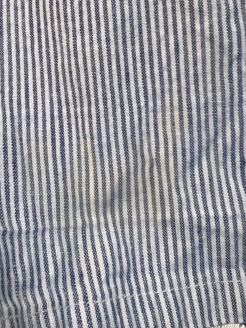 Banana Republic Seersucker Linen Wide Leg Blue White Trousers Pants Size 0